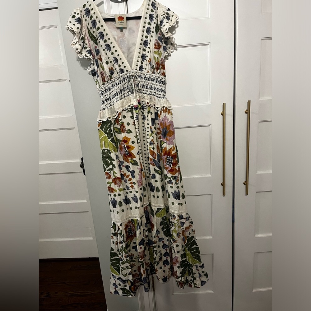 farm rio white maxi dress